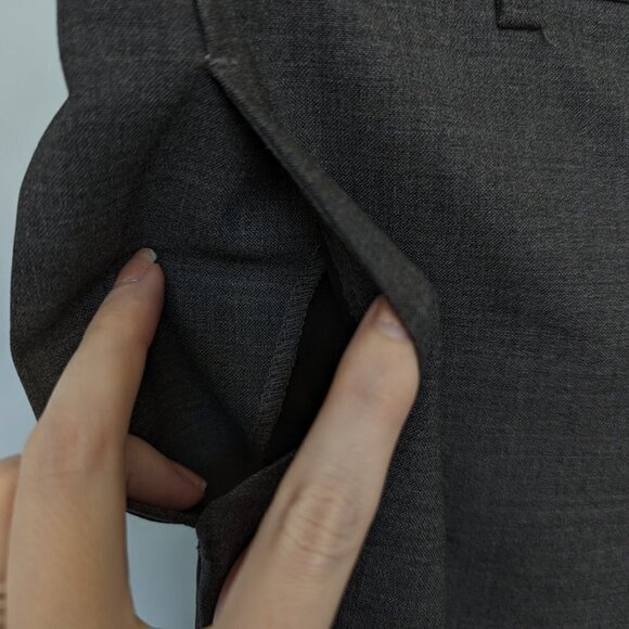 Vince Tab Front Leather Accent Trousers with Ankle Zip - Picture 5 of 13